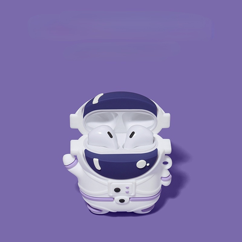 Vỏ bảo vệ hộp sạc tai nghe silicon mềm hình hoạt hình kèm móc khóa thích hợp cho AirPods Pro 1/2 3 Pro 3rd 2021