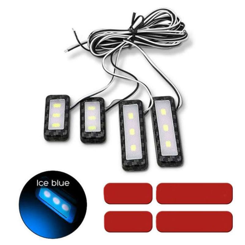 Bộ 4 Đèn LED Neon Mini Nhiều Màu Sắc Trang Trí Xe Hơi