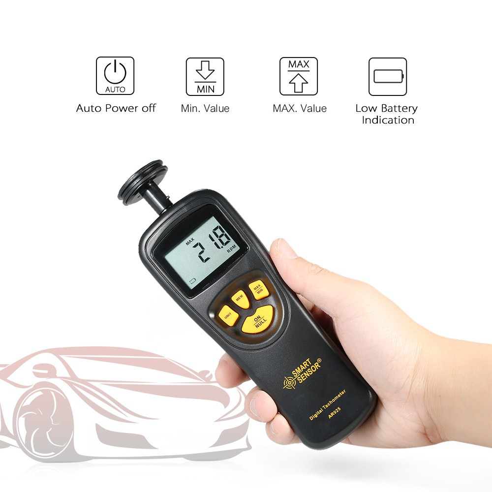 Máy đo tốc độ gốc kỹ thuật số màn hình LCD Smart Sensor kèm phụ kiện