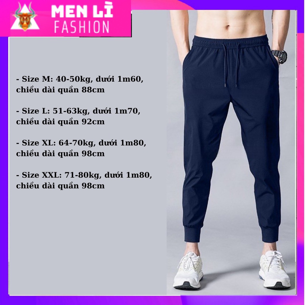 QUẦN JOGGER NAM NỮ TRƠN BASIC Thun Poly Phong Cách Thể Dục Thể Thao Năng Động, Men Lì Fashion