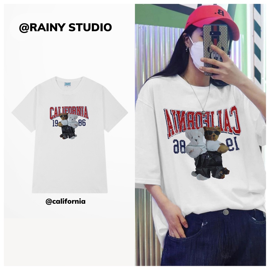 Áo thun tay lỡ nam nữ, áo phông unisex form rộng chất cotton mát mịn thấm hút mồ hôi CALIFORNIA