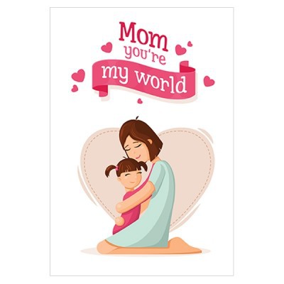 Sổ Tay/Notebook: Gia Đình Thân Yêu - Mom, Youre My World (Gáy Lò Xo)