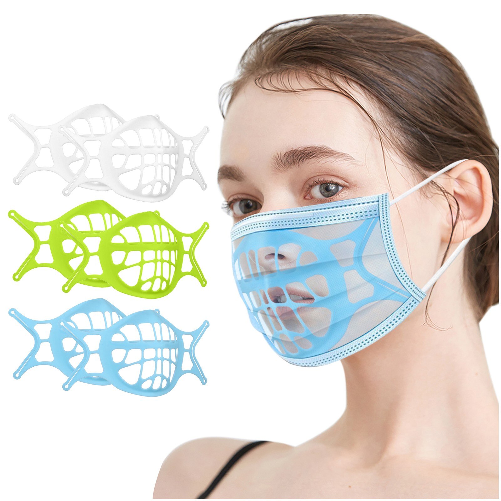 (Hàng Mới Về) Giá Đỡ Mặt Nạ Silicon Đàn Hồi 3d Hiện Có 4 Màu | BigBuy360 - bigbuy360.vn