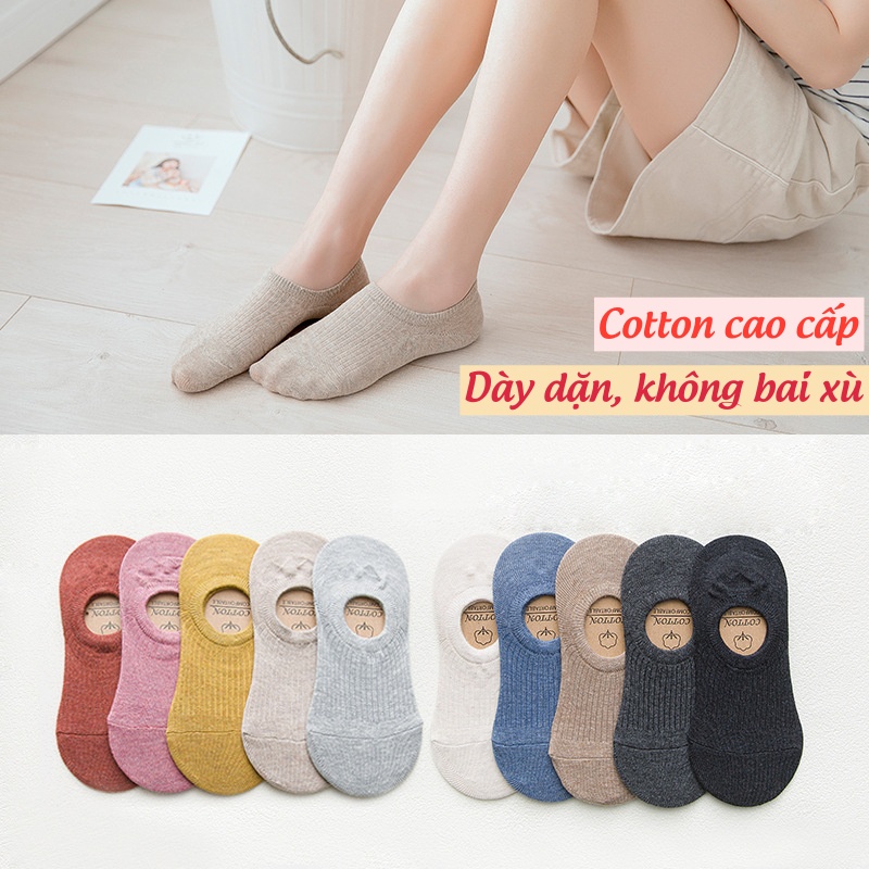 [Mã FAMARAL1 giảm 10K đơn 50K]Combo tất ngắn nữ Hàn Quốc set tất vớ cổ ngắn dày cho cả nam và nữ cute - T12
