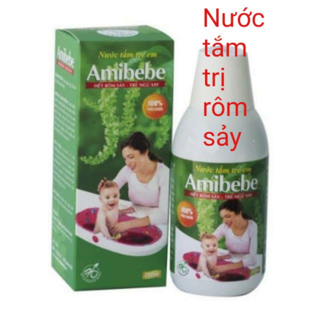 AMIBEBE nước tắm ngừa rôm sảy.