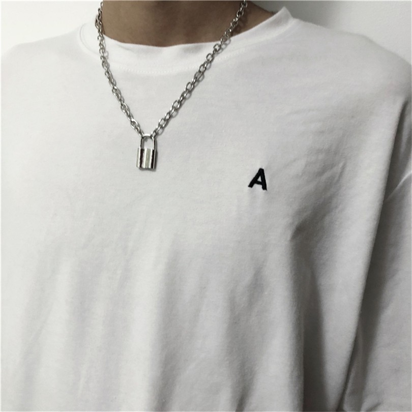 [Spot] Dây Chuyền Kim Loại Phong Cách Hip Hop Retro Đơn Giản 12668