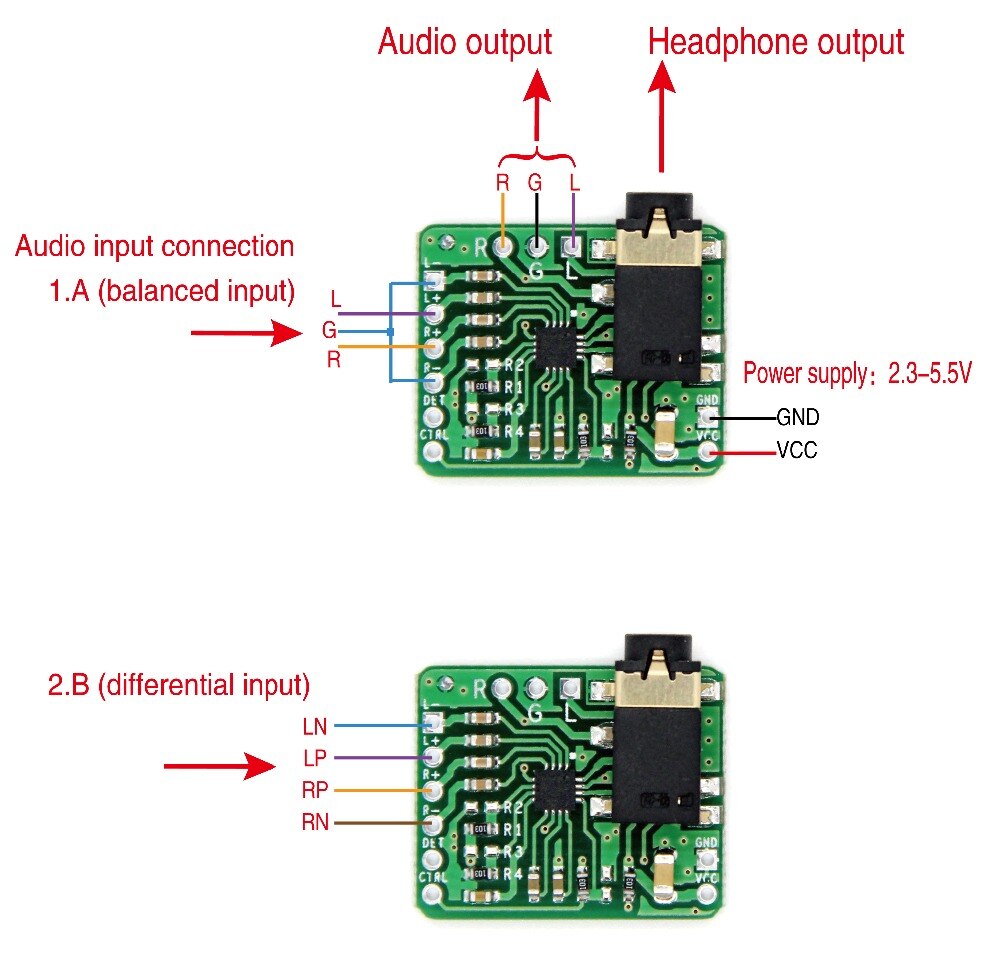 Bảng mạch khuếch đại âm thanh TPA6132 Imp HIFI 2.3-5.5V chuyên dùng