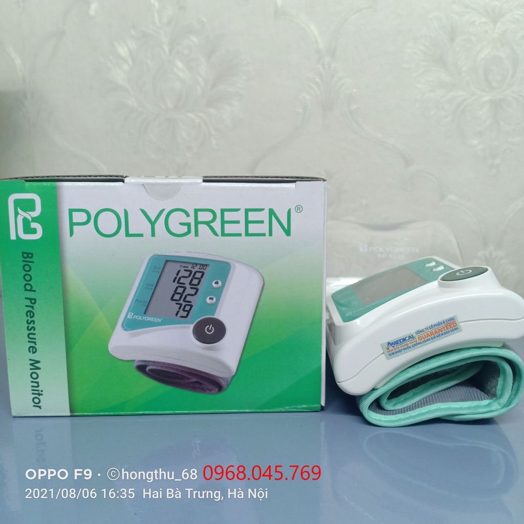 Máy đo huyết áp cổ tay điện tử tự động PolyGreen KP-6230