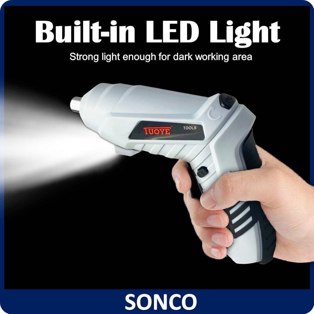 Bộ Máy Khoan Mini Cầm Tay Touye Có Đèn Led 45 Chi Tiết Đầy Đủ Phụ Kiện Đa Năng, Bộ Máy Vặn Bắt Vít Tiện Lợi cho Gia Đình