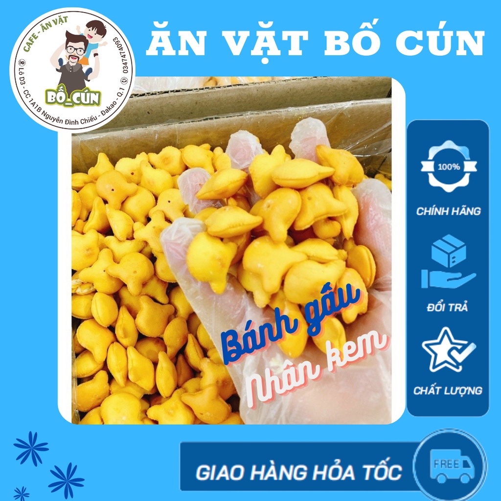 Bánh gấu nhân kem loại ngon( Bịch 500gram)