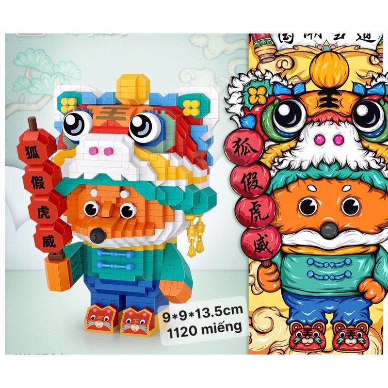 Lego LOZ ghép hình thú và cửa hàng  ngộ nghĩnh