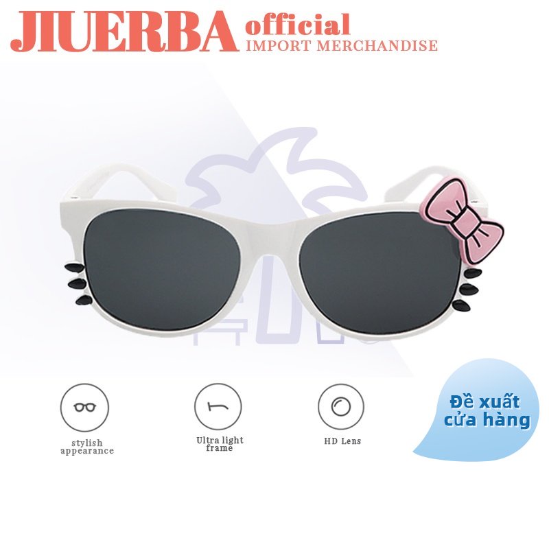 Kính mát JIUERBA hình mèo dễ thương chống tia Uv400