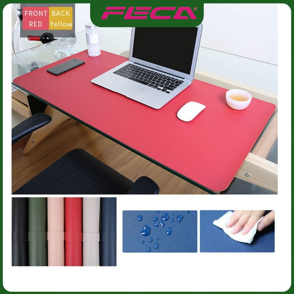 [Mẫu Mới Bo Viền] Thảm Da PU Trải Bàn Làm Việc DeskPad Size Lớn Kiêm Bàn Di Chuột Máy Tính Mouse Pad Cỡ Lớn Chống Nước