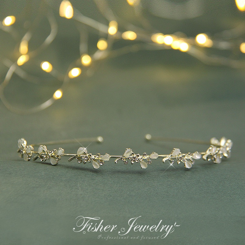 Băng Đô Kim Loại Mỏng Hình Mắt Mèo Đính Đá Phong Cách Retro Siêu Đẹp