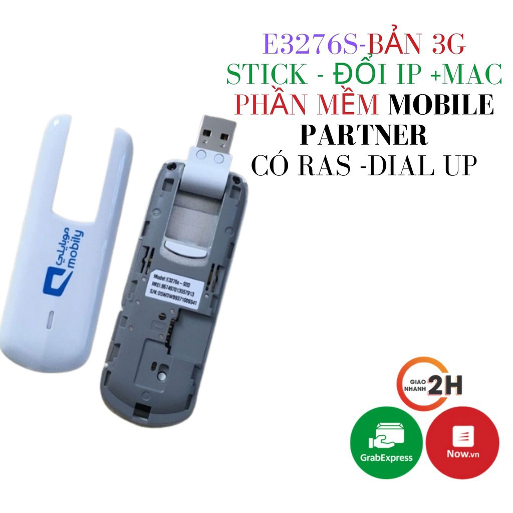 Dcom 3G đổi IP đổi MAC Huawei E3276 , Dcom 3,5G E3276 Bản Phần mềm , tặng Sim hoặc ăngten