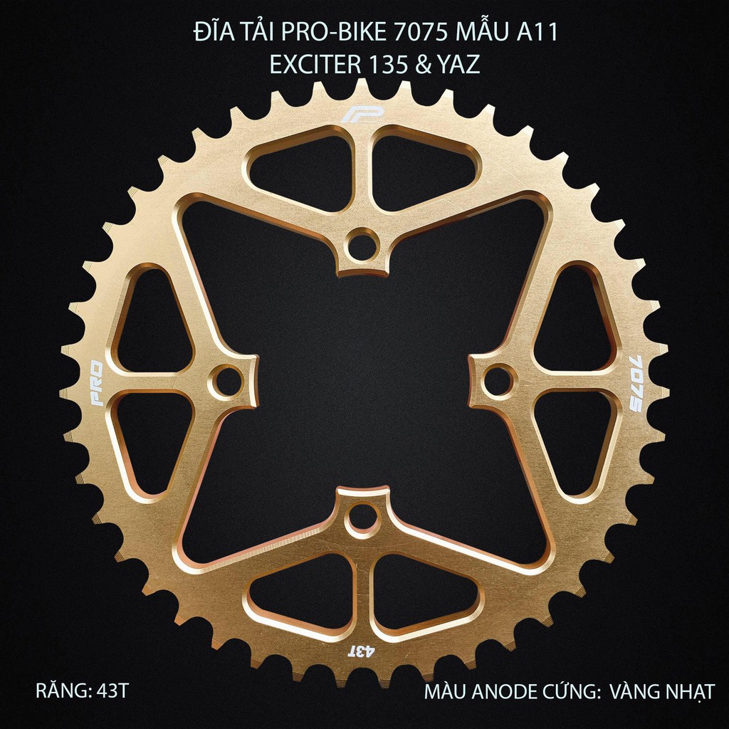 Đĩa tải Pro-Bike 7075 mẫu A11 dành cho Ex135-Ex150-Winner-Sonic-Raider. _Dochoixemaynhapkhau