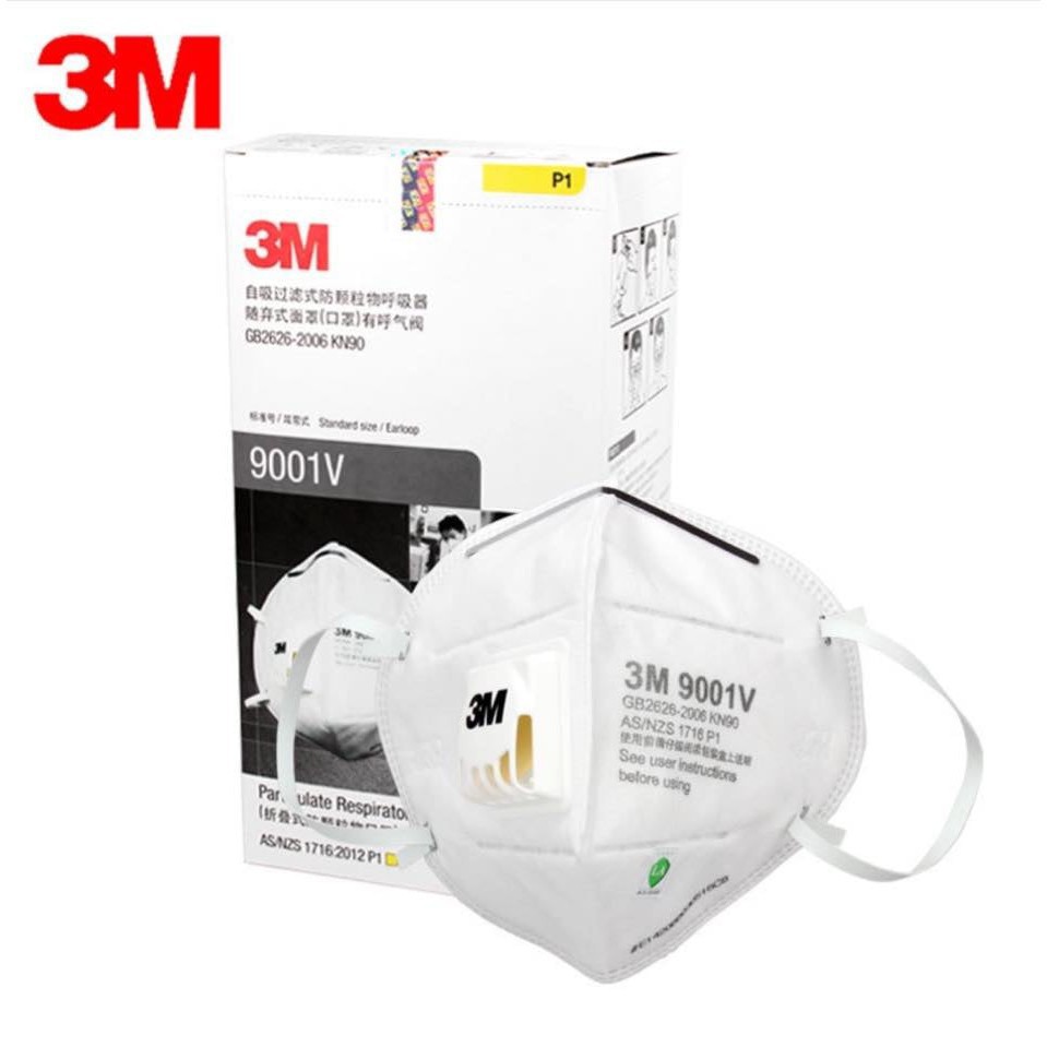 KHẨU TRANG LỌC BỤI 3M CÓ BỘ LỌC BỤI KHÍ 9001V (1 CHIẾC)