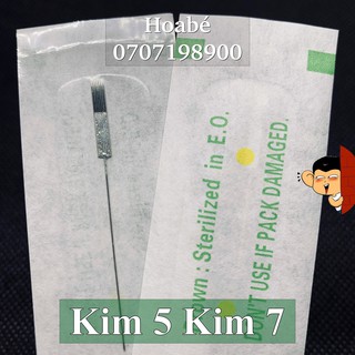 [100chiếc] kim 5 kim 7 tròn dẹp phun xăm thẩm mỹ