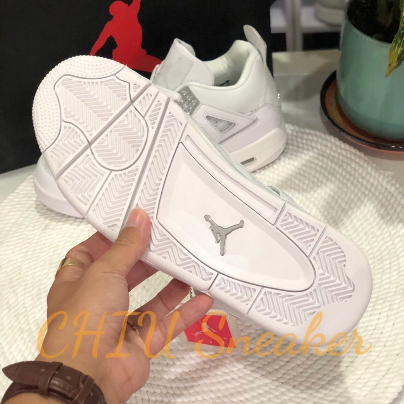 Giày thể thao nam nữ Jordan 4 retro Full trắng tăng chiều cao cao cấp giày Sneaker Air Jordan 4 nam
