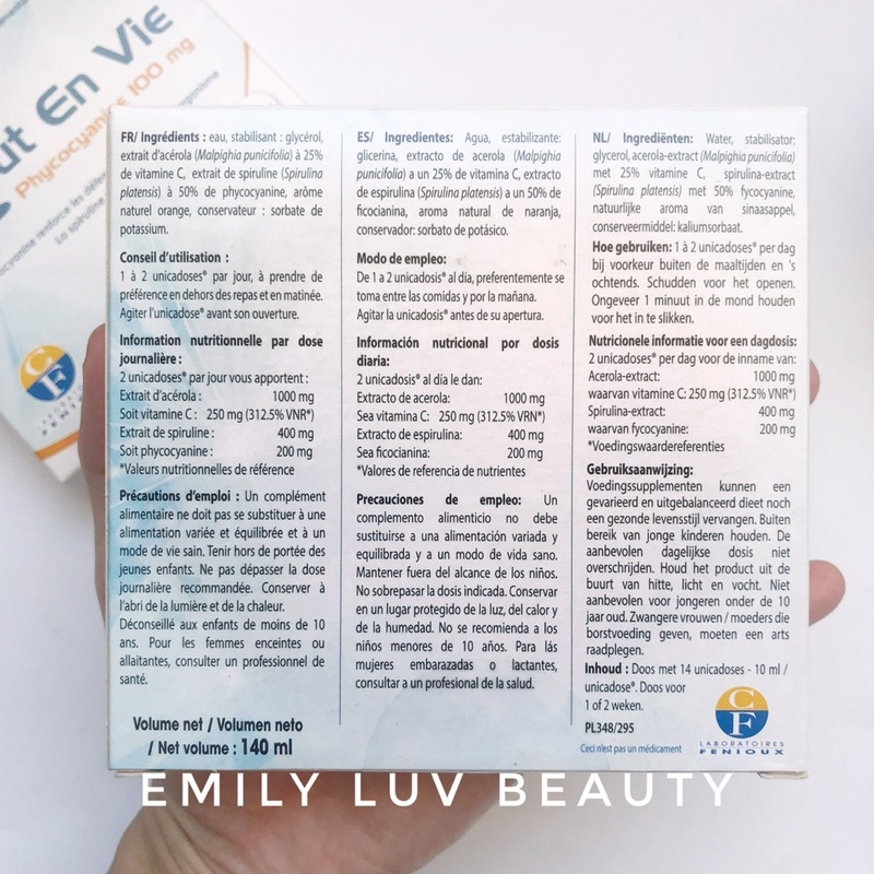 Tảo biển Pháp dạng nước TOUT EN VIE hộp 14 ống