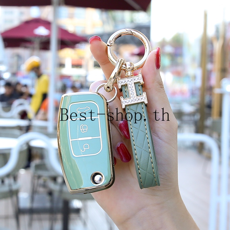 Vỏ Bảo Vệ Chìa Khóa Xe Hơi Ford Fiesta Focus 2 Ecosport Kuga Escape Falcon Bằng TPU Không Chìa Khóa