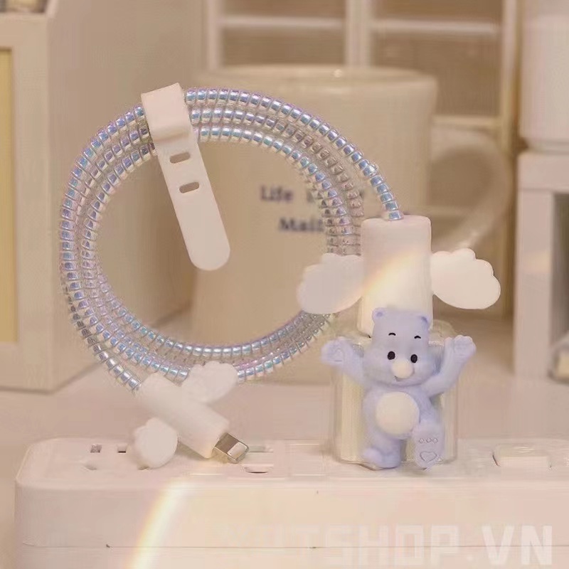 Soft TPU KAWS Violent Bear 18/20W Charging Cable and Charger Accessories Cover Cable Accessory Data cable protective sleeve
