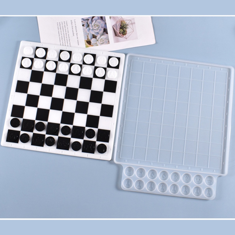 Khuôn Silicone Hình Bàn Cờ Vua Bằng Epoxy Resin