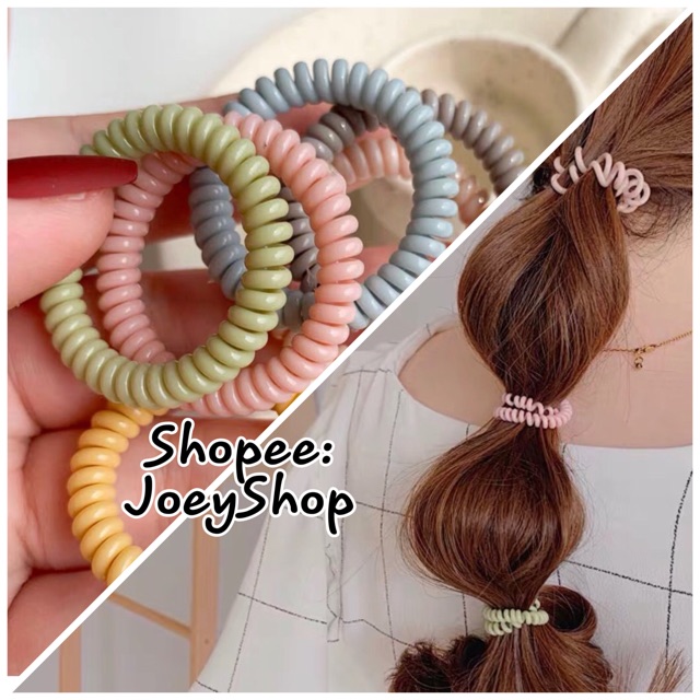 10 Dây Buộc Tóc Lò Xo Xoắn Thiết Kế Độc Đáo Cho Nữ