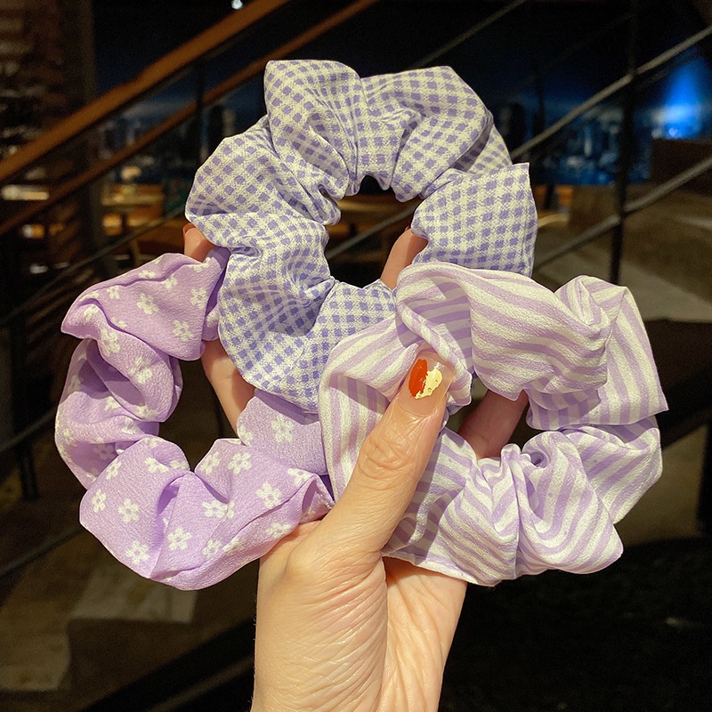 Scrunchies cột tóc, buộc tóc tím hottrend