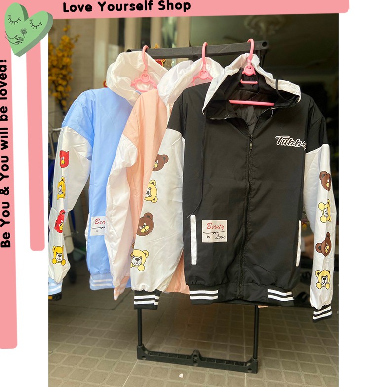 [Có ảnh thật] Áo khoác bomber chất dù viền gấu | BigBuy360 - bigbuy360.vn