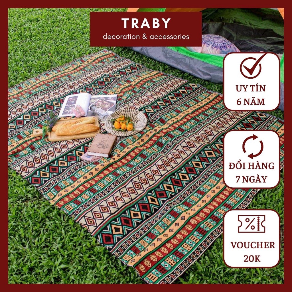 Thảm thổ cẩm may mộc vintage siêu rẻ chỉ 249k