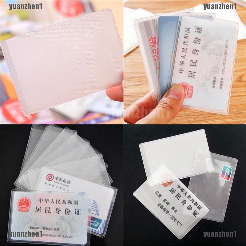 {YUANZHEN1}10PCS PVC Credit Card Holder Protect ID Card Business Card Cover Clea