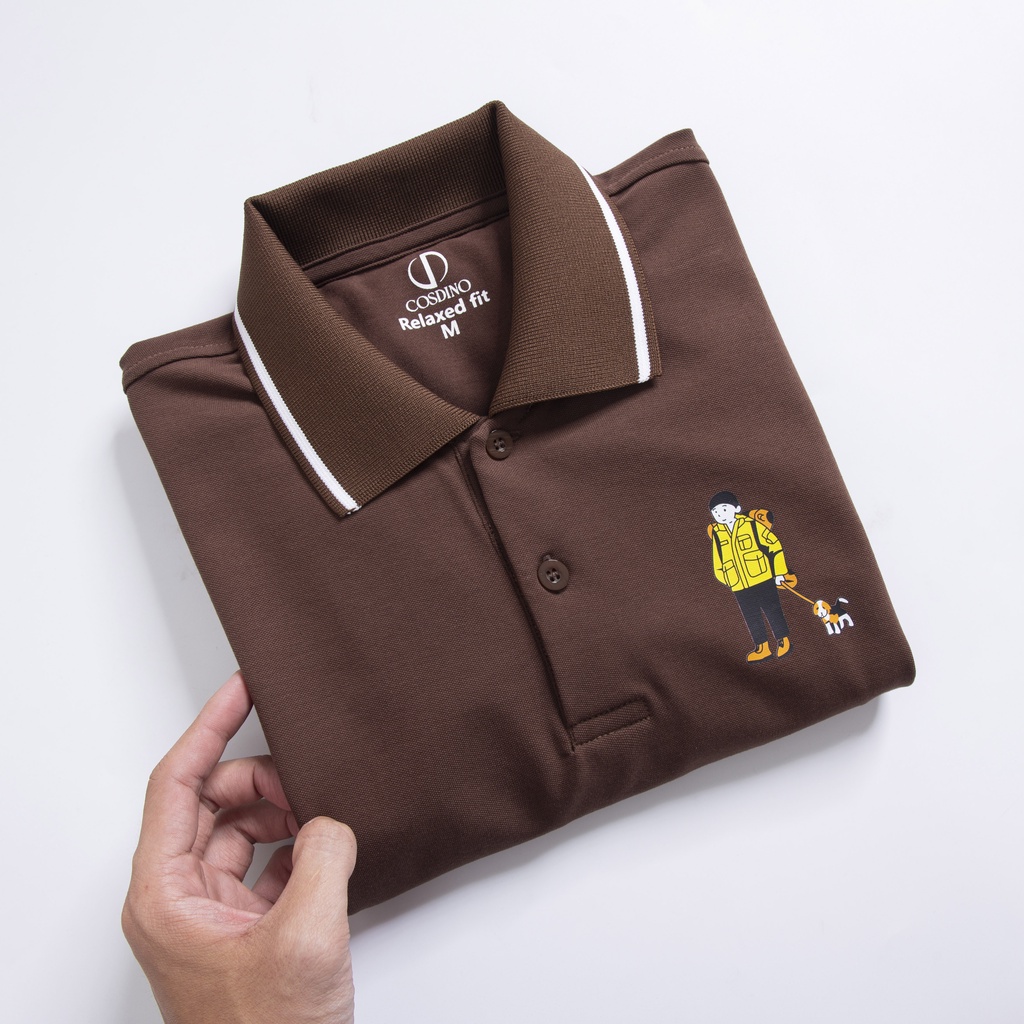 Áo thun cổ bẻ nam Cosdino Boy vải cotton, chuẩn form, sang trọng (PL03)