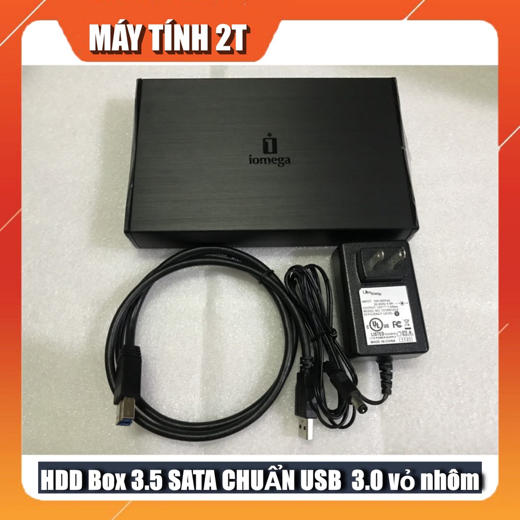 HDD Box 3.5  Inch SATA CHUẨN USB  3.0 vỏ nhôm IOMEGA- Hỗ trợ ổ cứng 4Tb - Biến Ổ Cứng Máy Tính Bàn Thành Ổ Cứng Di Động | BigBuy360 - bigbuy360.vn