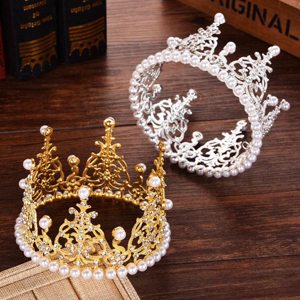 Vương Miện Cài Tóc Thiết Kế Xinh Xắn Cho Bé Gái|Topper Trang Trí Bánh Cupcake