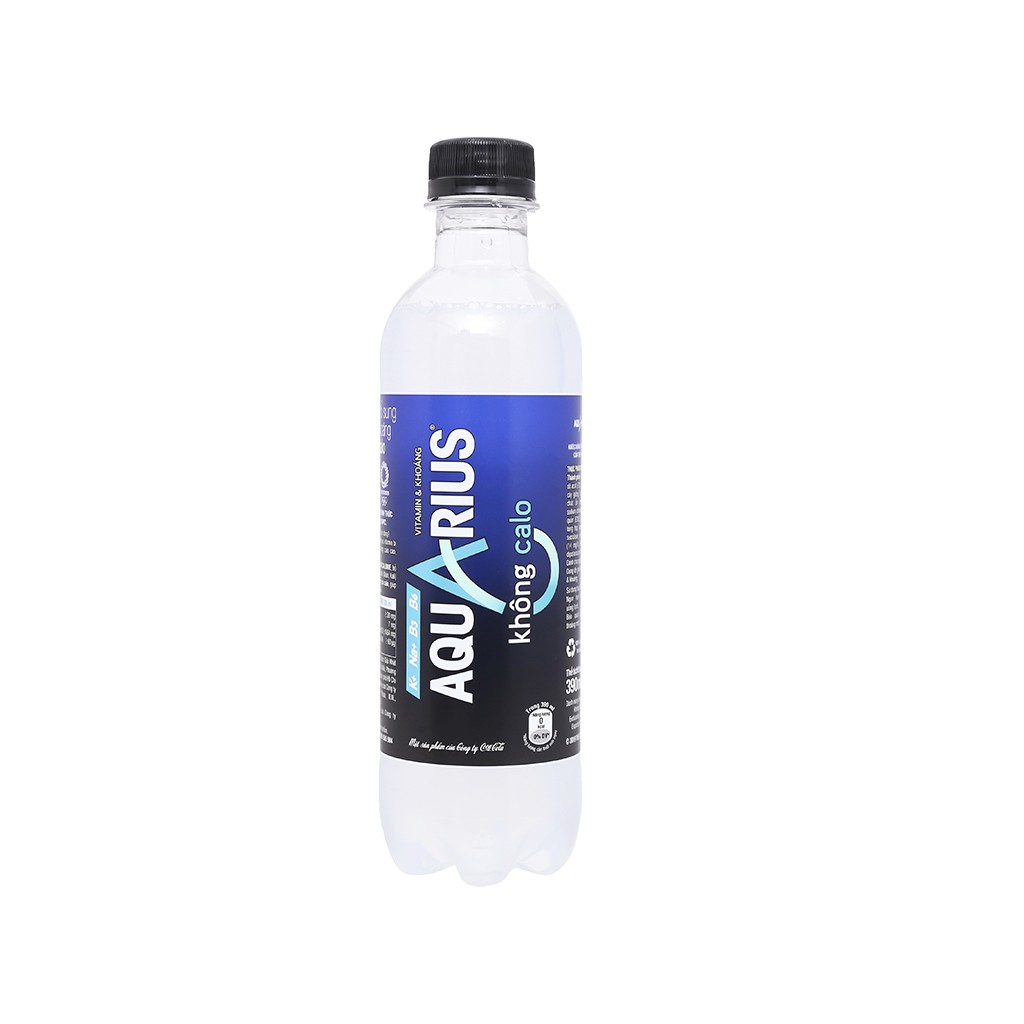 5 chai nước uống vận động Aquarius Zero 390ml