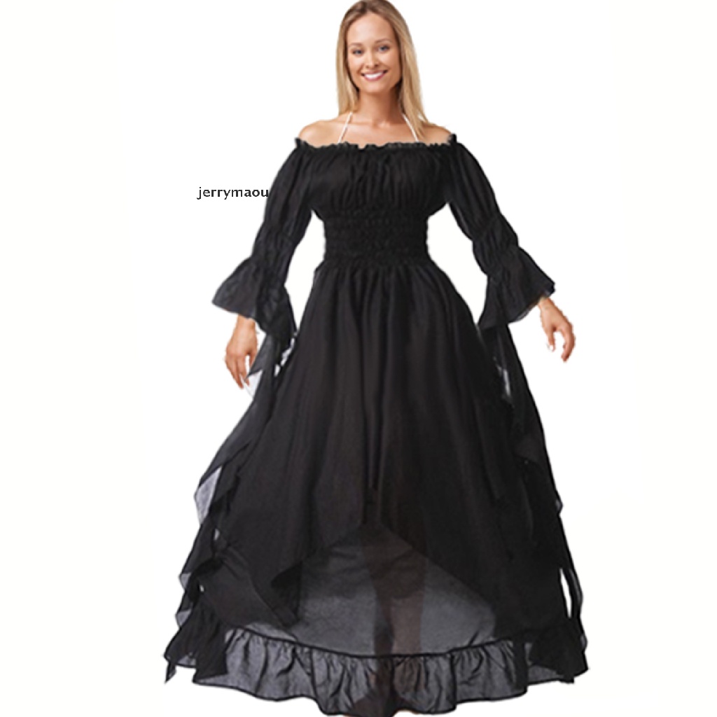 [JER] Dress Renaissance Costume Gothic Witch Dress Medieval Wedding Dress HBC