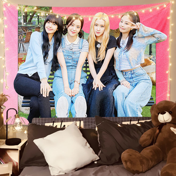 Tấm Vải Treo Tường Trang Trí Hình Nhóm Nhạc Blackpink | BigBuy360 - bigbuy360.vn