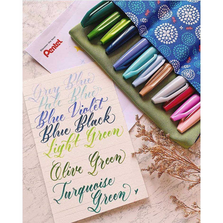 Bút viết thư pháp Pentel Fude Touch Brush Sign Pen New colour