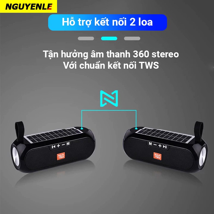 Loa bluetooth siêu bass năng lượng mặt trời 2021