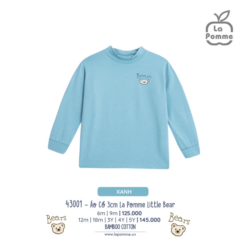 La Pomme Áo giữ nhiệt 3cm little bear 6m-5y AW2022