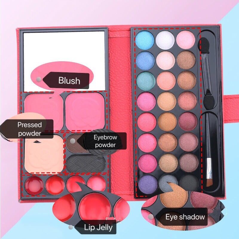 [Hàng mới về] Bảng phấn 33 / 22 màu dùng đánh phấn mắt / đánh má / son môi thiết kế kiểu ví sáng tạo | BigBuy360 - bigbuy360.vn