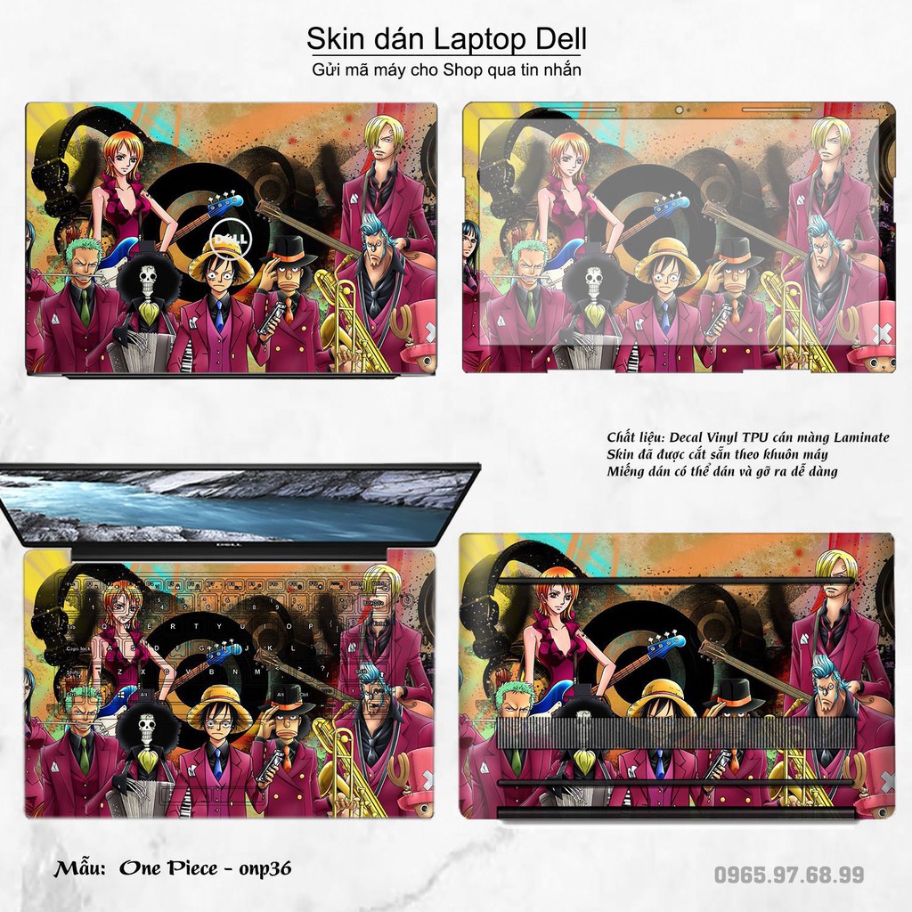 Skin dán Laptop Dell in hình One Piece nhiều mẫu 23 (inbox mã máy cho Shop)