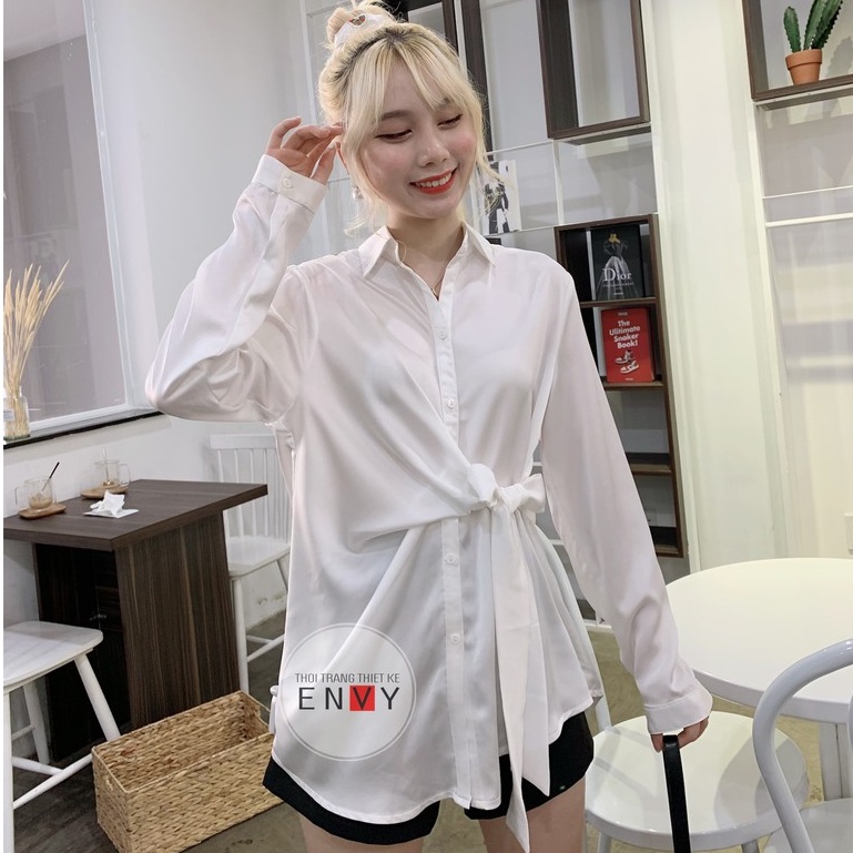 Áo Sơ Mi Lụa Nơ ENVY - S89