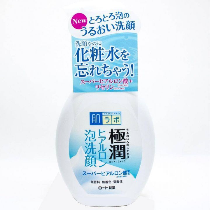 Sữa rửa mặt Hada Labo Gokujyun Rohto cấp ẩm làm sạch nhẹ dịu da Nhật Bản 160ml/100g