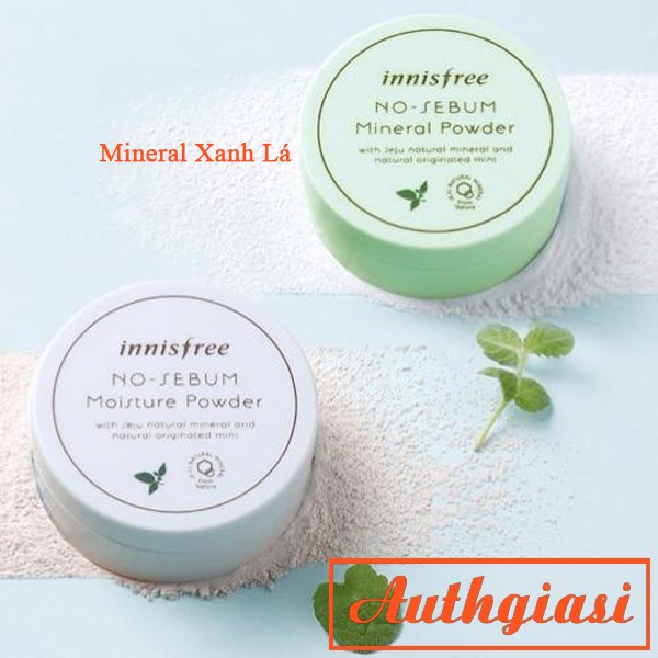 Phấn phủ bột Innisfree No Sebum Powder Mineral kiềm dầu \ Moisture dưỡng ẩm \ Pore Blur trang điểm [New 2021] | BigBuy360 - bigbuy360.vn