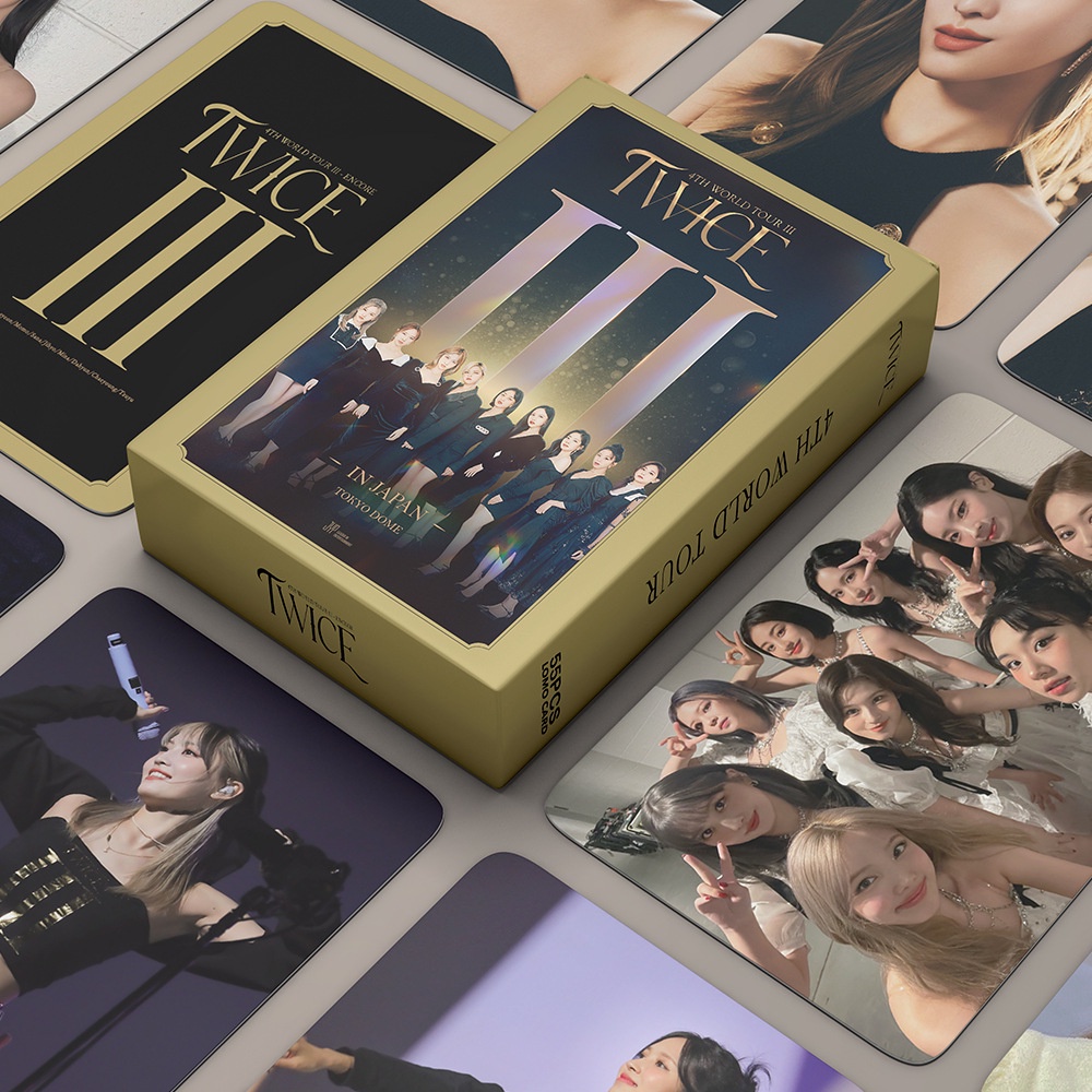 Hộp 55 Tấm Thẻ Ảnh Nhóm Nhạc TWICE 4Th World Tour