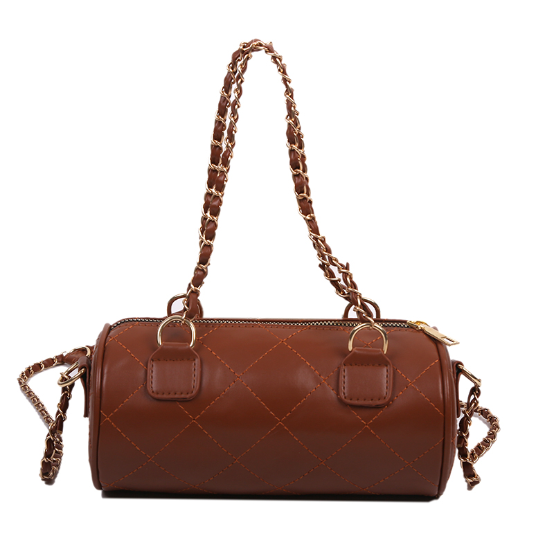 Túi đeo chéo màu trơn thiết kế kết cấu hình thoi thời trang thanh lịch cho nữ