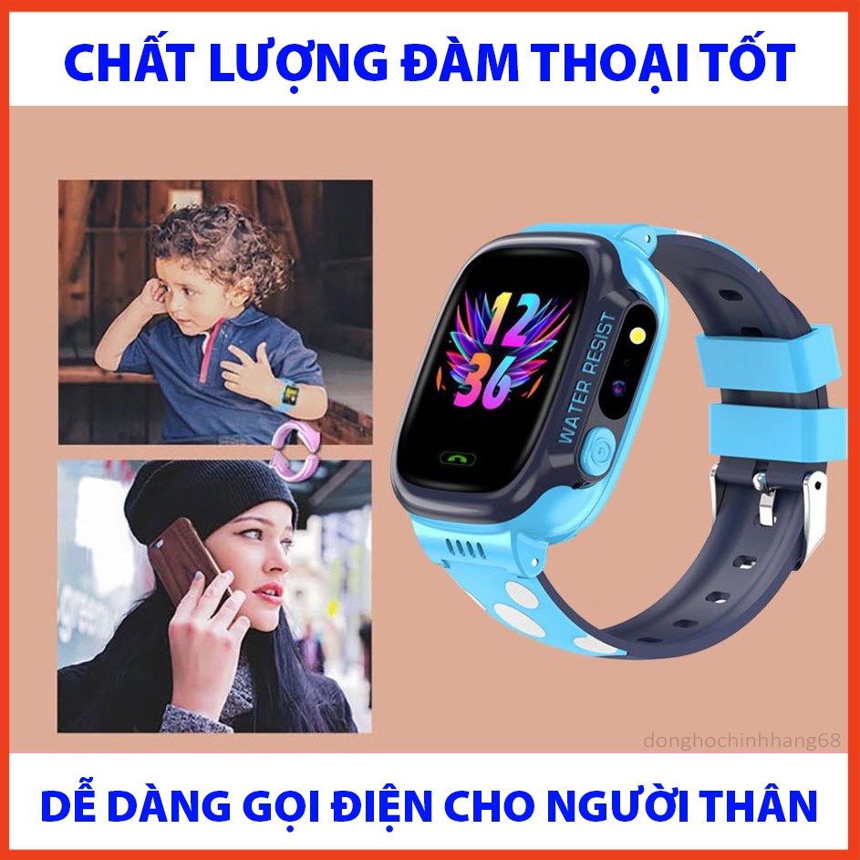 Đồng Hồ Thông Minh Trẻ Em Y92 Định Vị Lắp Sim Nghe Gọi Nhắn Tin Chống Nước Có Tiếng Việt Bảo Hành 12 Tháng
