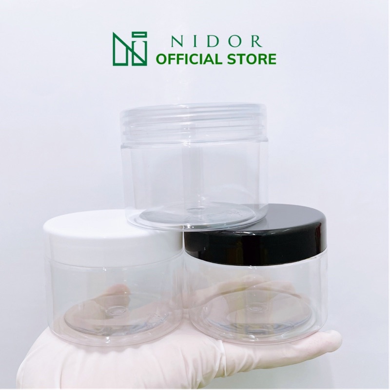 Hủ nhựa pet 100g-200g-500g trong suốt đựng kem body - Hủ đựng mỹ phẩm